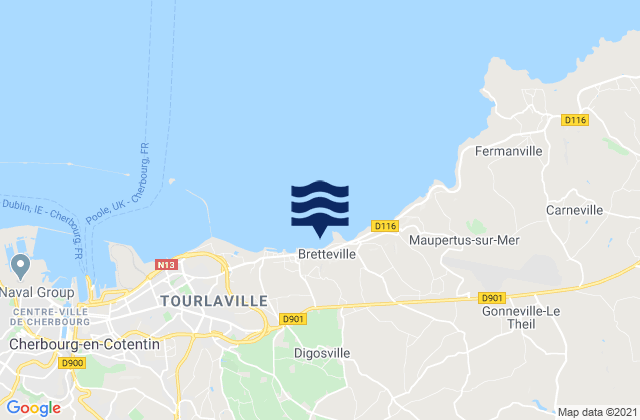 Mapa de mareas Digosville, France