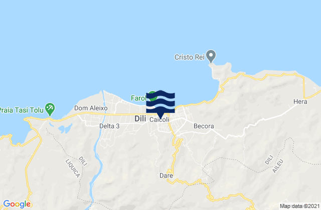 Mapa de mareas Dili, Timor Leste