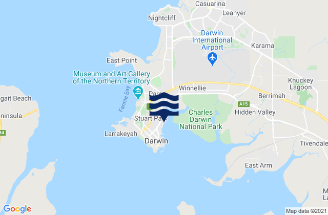 Mapa de mareas Dinah Beach, Australia