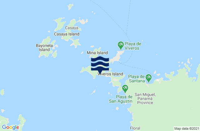 Mapa de mareas Distrito de Balboa, Panama