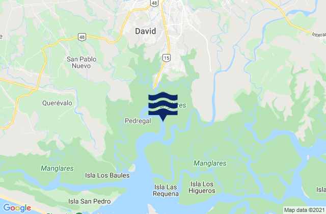 Mapa de mareas Distrito de David, Panama