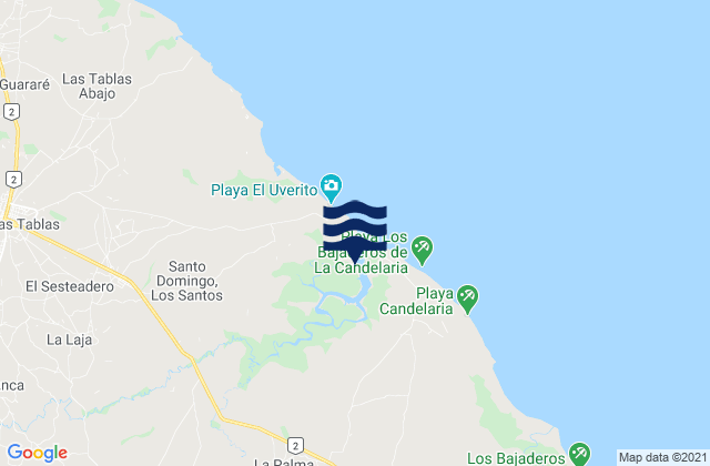 Mapa de mareas Distrito de Las Tablas, Panama
