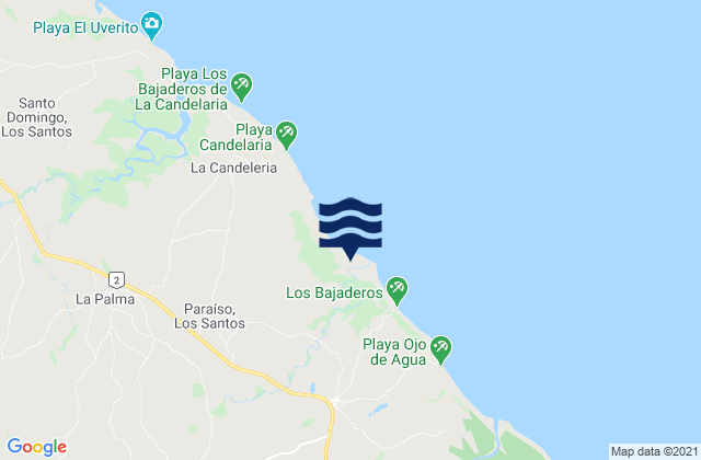 Mapa de mareas Distrito de Pocrí, Panama