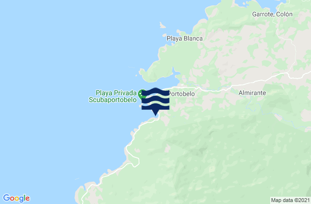 Mapa de mareas Distrito de Portobelo, Panama