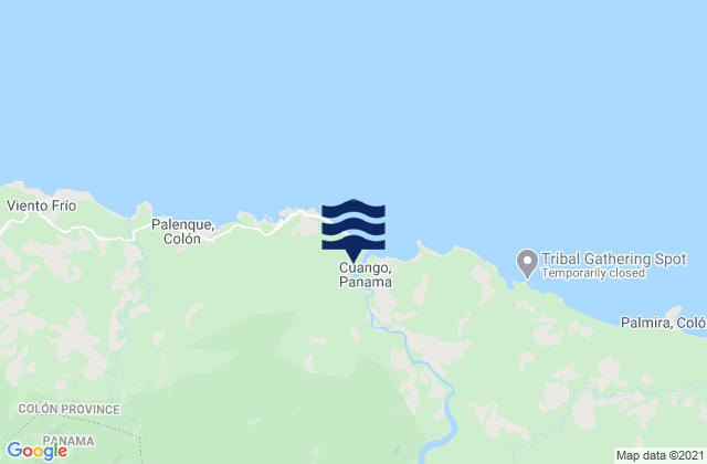 Mapa de mareas Distrito de Santa Isabel, Panama