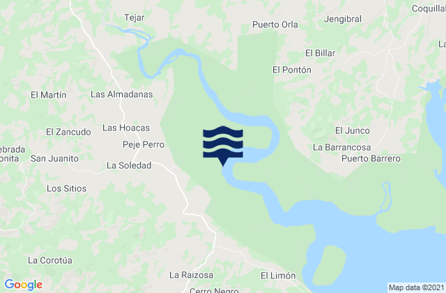 Mapa de mareas Distrito de Soná, Panama