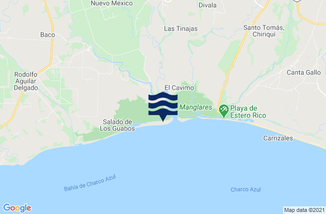 Mapa de mareas Divalá, Panama