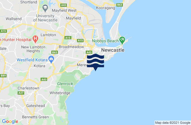 Mapa de mareas Dixon Park, Australia