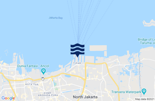 Mapa de mareas Djakarta (tandjungpriok), Indonesia