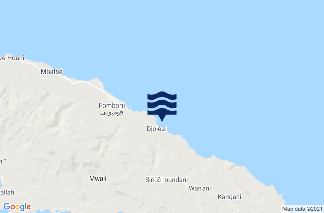 Mapa de mareas Djoyézi, Comoros
