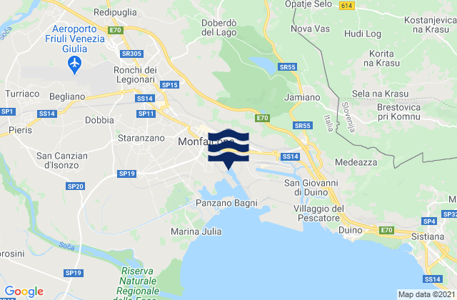 Mapa de mareas Doberdò del Lago, Italy