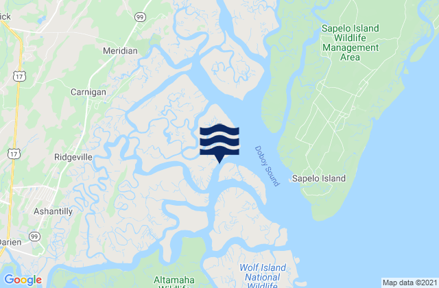 Mapa de mareas Doboy Island (North River), United States