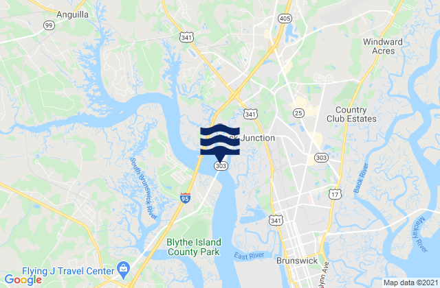 Mapa de mareas Dock Junction, United States