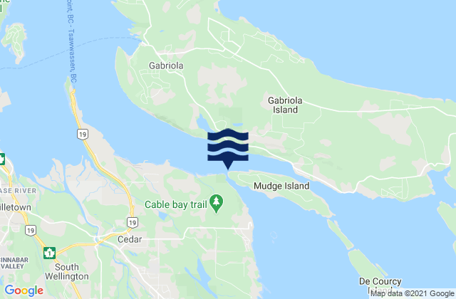 Mapa de mareas Dodd Narrows, Canada