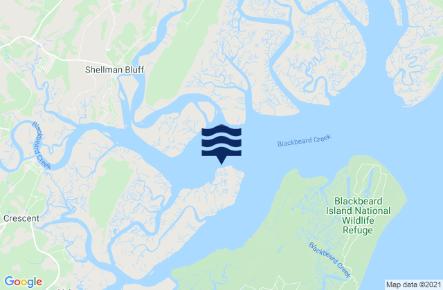 Mapa de mareas Dog Hammock Sapelo River, United States
