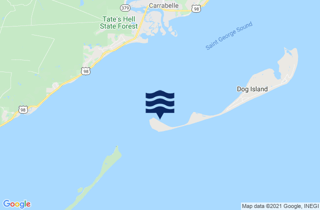 Mapa de mareas Dog Island (West End), United States