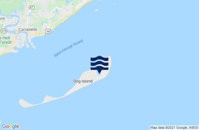Mapa de mareas Dog Island East End, United States
