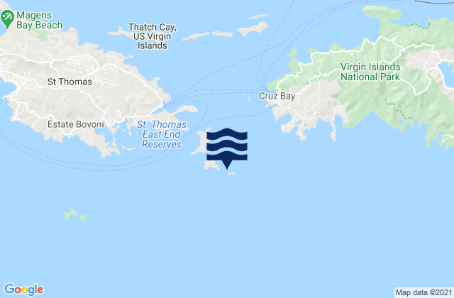 Mapa de mareas Dog Island St. Thomas, U.S. Virgin Islands