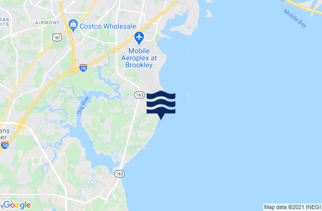 Mapa de mareas Dog River Point, United States