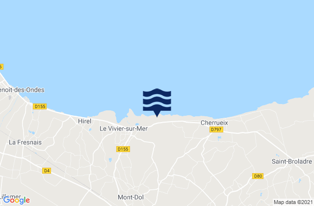 Mapa de mareas Dol-de-Bretagne, France