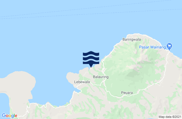 Mapa de mareas Dolulolong, Indonesia