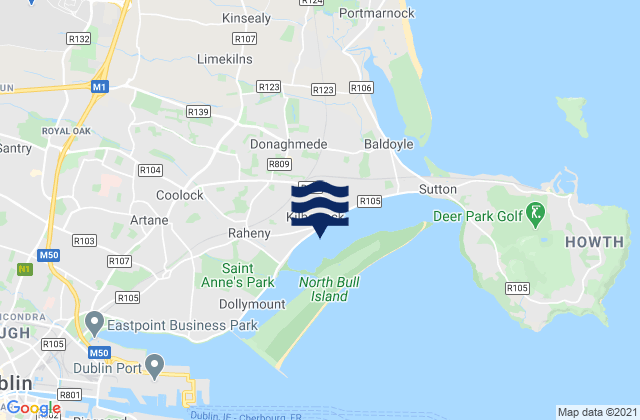 Mapa de mareas Donaghmede, Ireland
