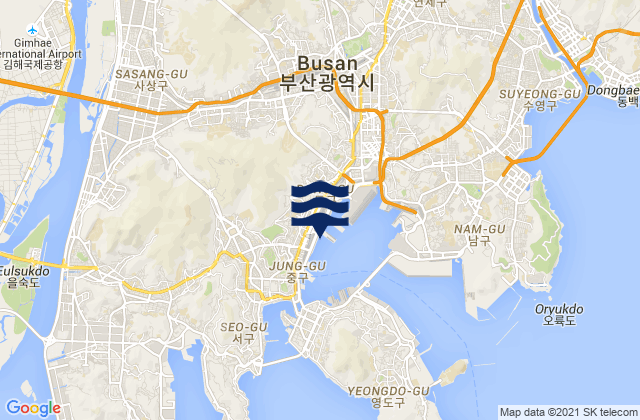 Mapa de mareas Dong-gu, South Korea