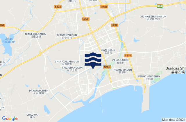 Mapa de mareas Dongcun, China