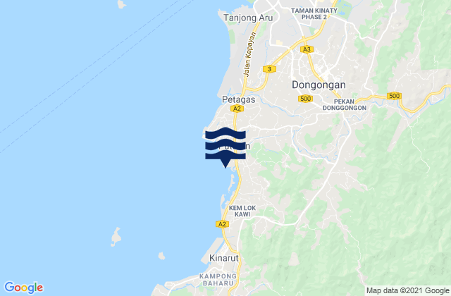 Mapa de mareas Donggongon, Malaysia