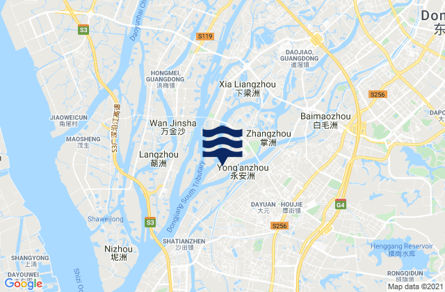 Mapa de mareas Dongguan, China