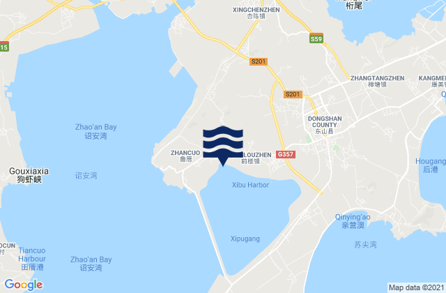 Mapa de mareas Dongyingcun, China