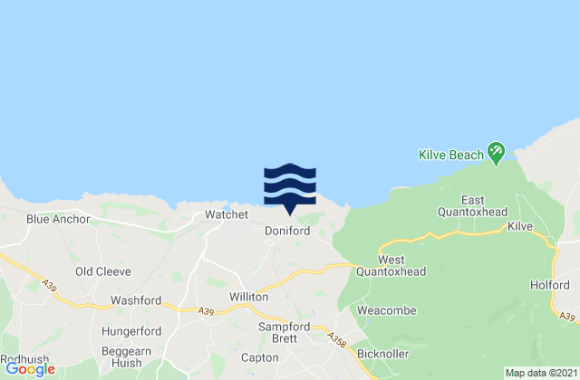 Mapa de mareas Doniford Beach, United Kingdom