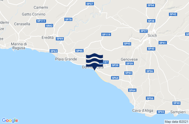 Mapa de mareas Donnalucata, Italy
