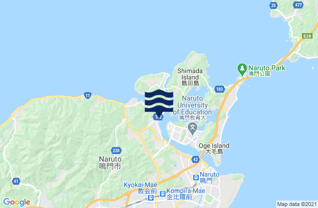 Mapa de mareas Donoura, Japan