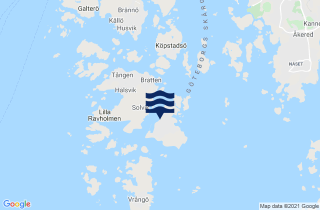 Mapa de mareas Donsö, Sweden