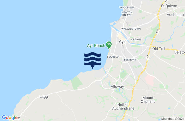 Mapa de mareas Doonfoot Beach, United Kingdom