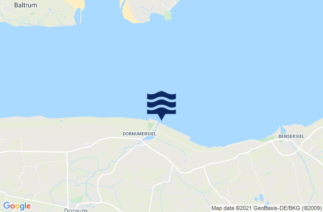 Mapa de mareas Dornumer - Accumersiel, Netherlands
