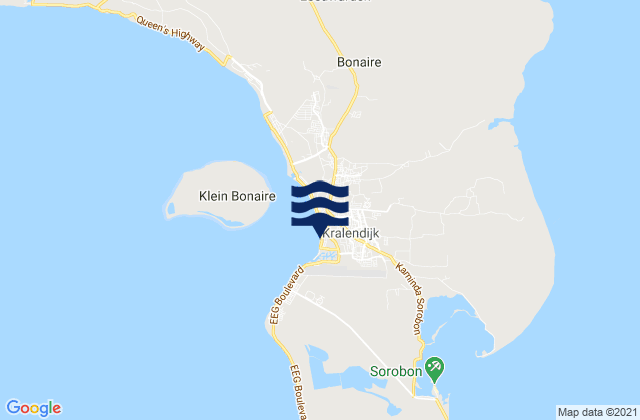 Mapa de mareas Dorp Tera Kora, Bonaire, Saint Eustatius and Saba 