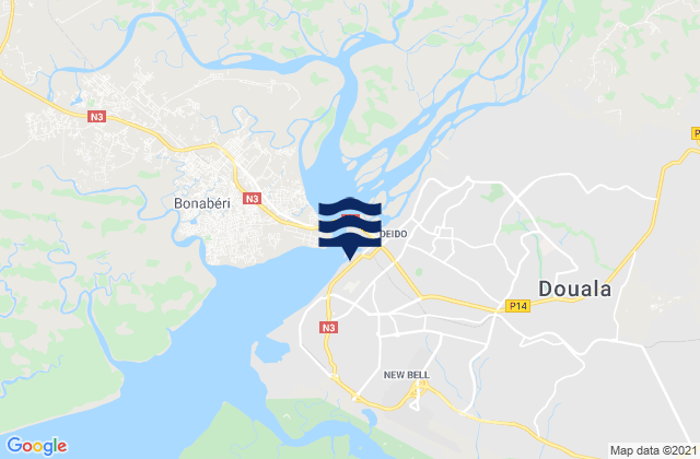 Mapa de mareas Douala, Cameroon