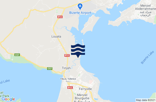 Mapa de mareas Douar Tindja, Tunisia