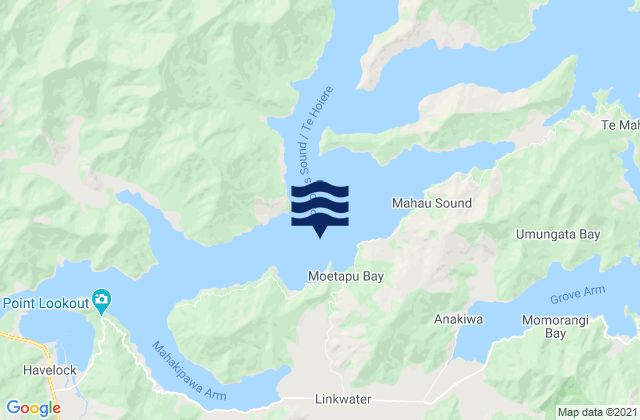 Mapa de mareas Double Bay, New Zealand