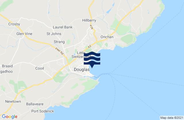 Mapa de mareas Douglas - Central Beach, United Kingdom