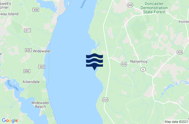 Mapa de mareas Douglas Point, United States