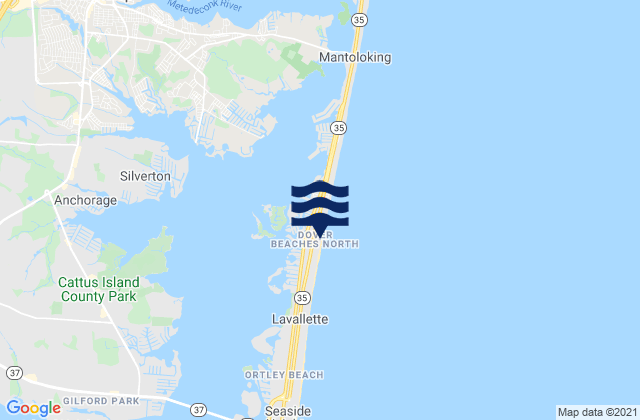 Mapa de mareas Dover Beaches North, United States
