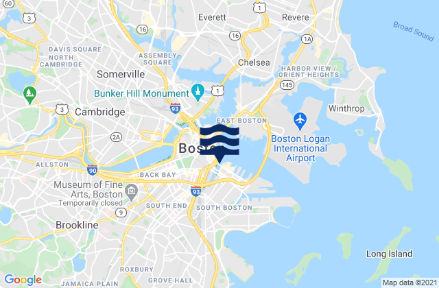Mapa de mareas Dover St. Bridge, United States