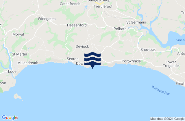 Mapa de mareas Downderry Beach, United Kingdom
