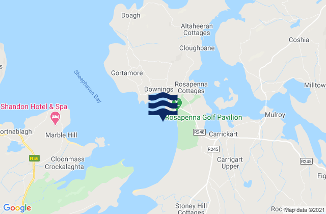 Mapa de mareas Downings Bay, Ireland