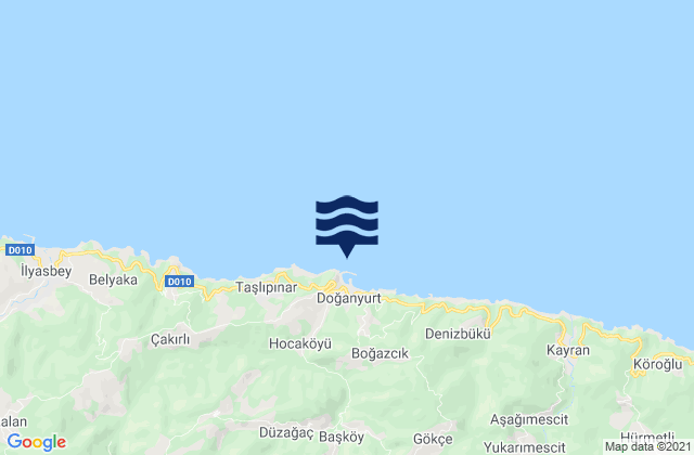 Mapa de mareas Doğanyurt, Turkey