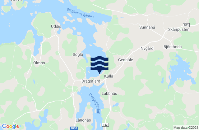 Mapa de mareas Dragsfjärd, Finland