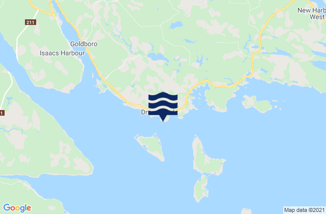 Mapa de mareas Drum Head Island, Canada